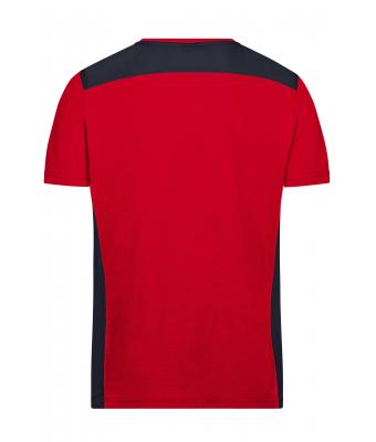 Herren Men's Workwear T-Shirt - COLOR - Red/navy 8535