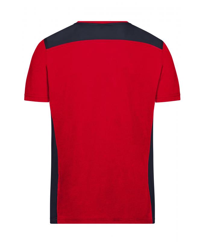 Herren Men's Workwear T-Shirt - COLOR - Red/navy 8535