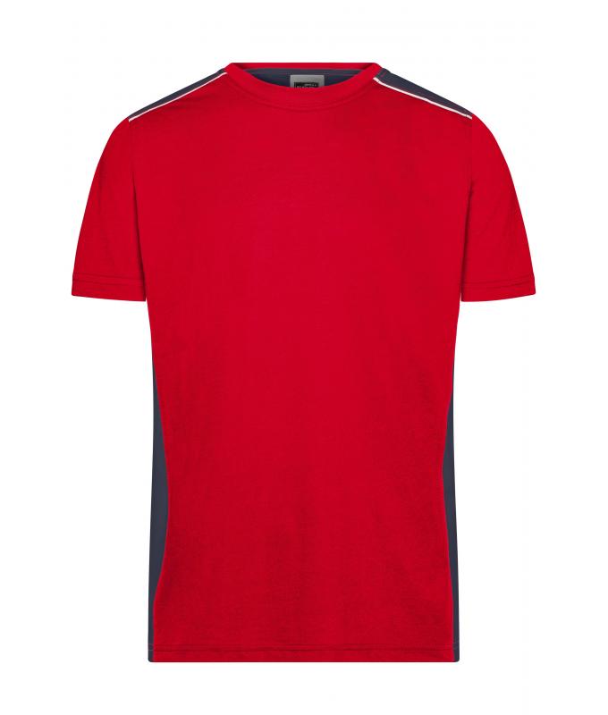 Herren Men's Workwear T-Shirt - COLOR - Red/navy 8535