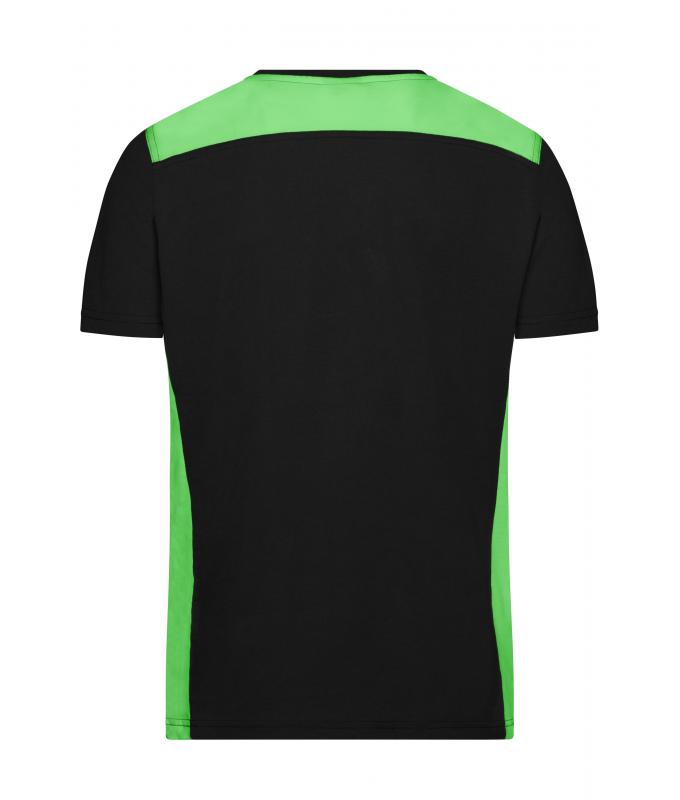 Herren Men's Workwear T-Shirt - COLOR - Black/lime-green 8535