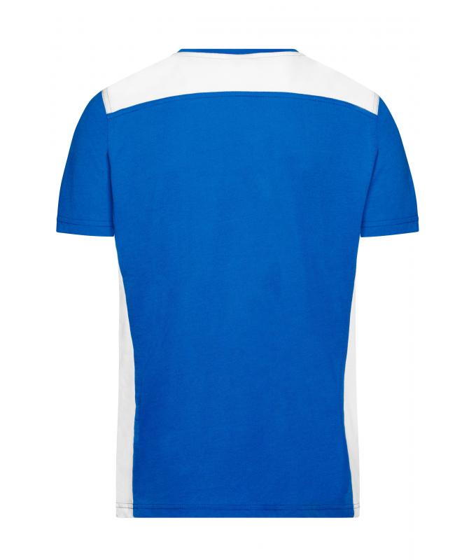 Herren Men's Workwear T-Shirt - COLOR - Royal/white 8535