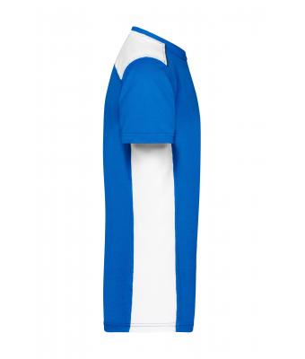 Men Men's Workwear T-Shirt - COLOR - Royal/white 8535
