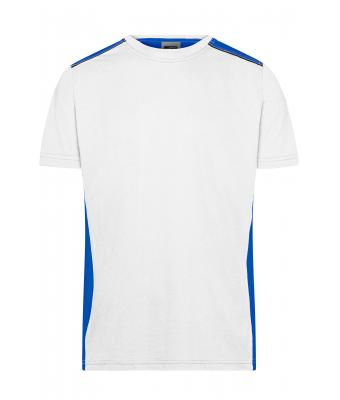 Men Men's Workwear T-Shirt - COLOR - White/royal 8535