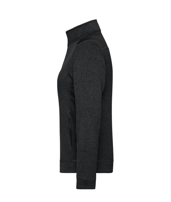 Ladies Ladies' Knitted Workwear Fleece Jacket - STRONG - Black/black 8536