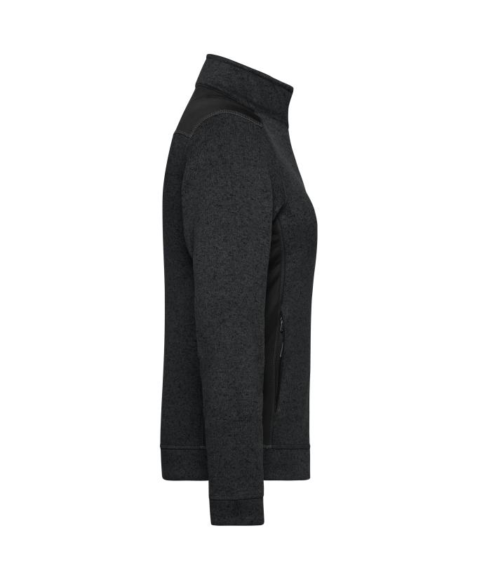 Ladies Ladies' Knitted Workwear Fleece Jacket - STRONG - Black/black 8536