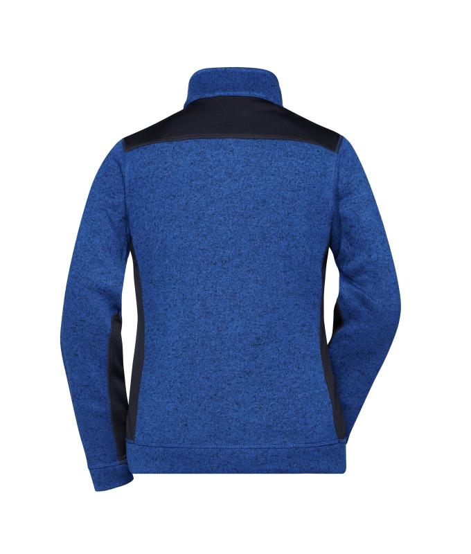 Damen Ladies' Knitted Workwear Fleece Jacket - STRONG - Royal-melange/navy 8536