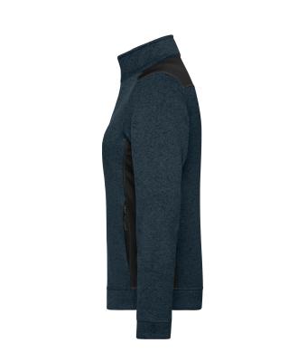 Damen Ladies' Knitted Workwear Fleece Jacket - STRONG - Navy/navy 8536