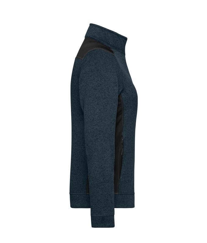 Damen Ladies' Knitted Workwear Fleece Jacket - STRONG - Navy/navy 8536