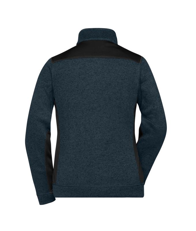Damen Ladies' Knitted Workwear Fleece Jacket - STRONG - Navy/navy 8536