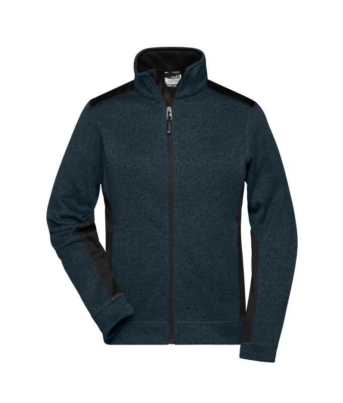 Damen Ladies' Knitted Workwear Fleece Jacket - STRONG - Navy/navy 8536