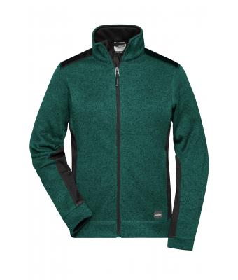 Ladies Ladies' Knitted Workwear Fleece Jacket - STRONG - Dark-green-melange/black 8536