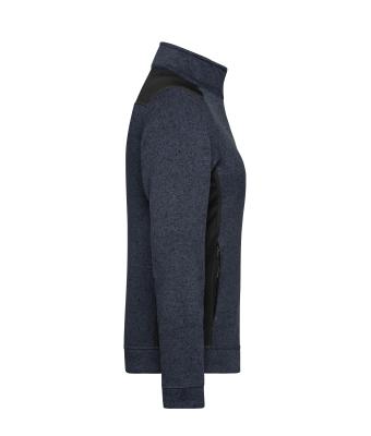 Ladies Ladies' Knitted Workwear Fleece Jacket - STRONG - Carbon-melange/black 8536