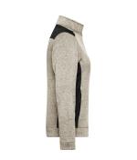 Ladies Ladies' Knitted Workwear Fleece Jacket - STRONG - Stone-melange/black 8536