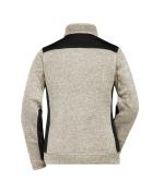 Ladies Ladies' Knitted Workwear Fleece Jacket - STRONG - Stone-melange/black 8536
