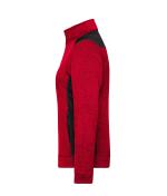 Ladies Ladies' Knitted Workwear Fleece Jacket - STRONG - Red-melange/black 8536