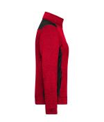 Ladies Ladies' Knitted Workwear Fleece Jacket - STRONG - Red-melange/black 8536