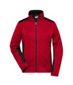 Ladies Ladies' Knitted Workwear Fleece Jacket - STRONG - Red-melange/black 8536