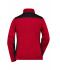Damen Ladies' Knitted Workwear Fleece Jacket - STRONG - Red-melange/black 8536