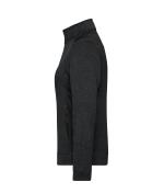 Damen Ladies' Knitted Workwear Fleece Jacket - STRONG - Black/black 8536