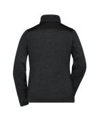 Damen Ladies' Knitted Workwear Fleece Jacket - STRONG - Black/black 8536