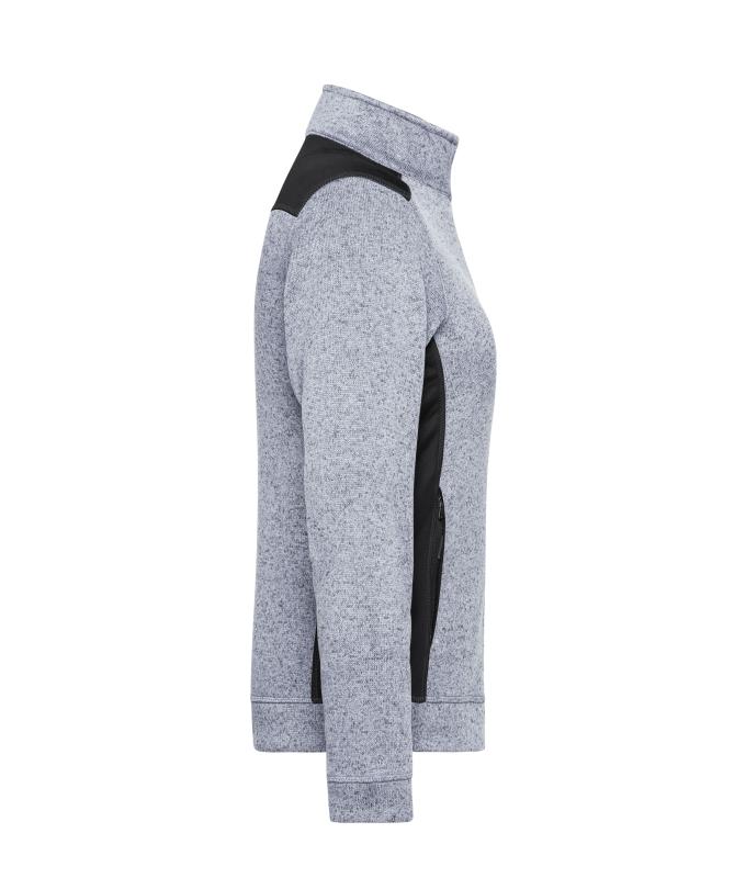 Ladies Ladies' Knitted Workwear Fleece Jacket - STRONG - White-melange/carbon 8536