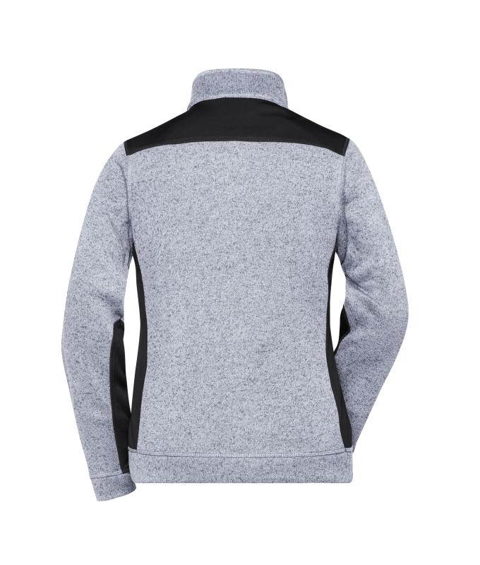 Ladies Ladies' Knitted Workwear Fleece Jacket - STRONG - White-melange/carbon 8536