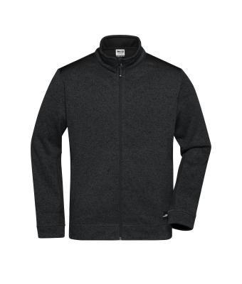 Men Men's Knitted Workwear Fleece Jacket - STRONG - Black/black 8537