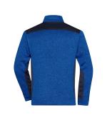 Herren Men's Knitted Workwear Fleece Jacket - STRONG - Royal-melange/navy 8537