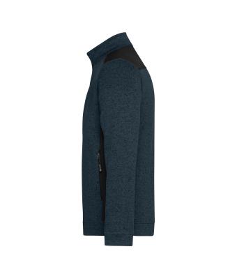 Herren Men's Knitted Workwear Fleece Jacket - STRONG - Navy/navy 8537