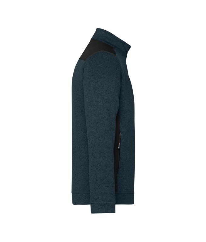 Herren Men's Knitted Workwear Fleece Jacket - STRONG - Navy/navy 8537