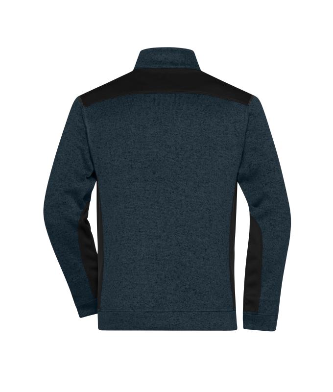 Herren Men's Knitted Workwear Fleece Jacket - STRONG - Navy/navy 8537