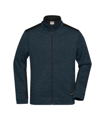 Herren Men's Knitted Workwear Fleece Jacket - STRONG - Navy/navy 8537