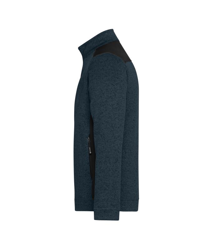 Men Men's Knitted Workwear Fleece Jacket - STRONG - Navy/navy 8537