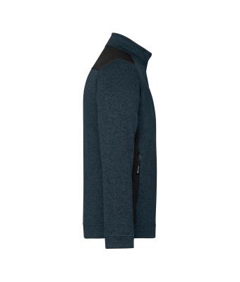 Men Men's Knitted Workwear Fleece Jacket - STRONG - Navy/navy 8537