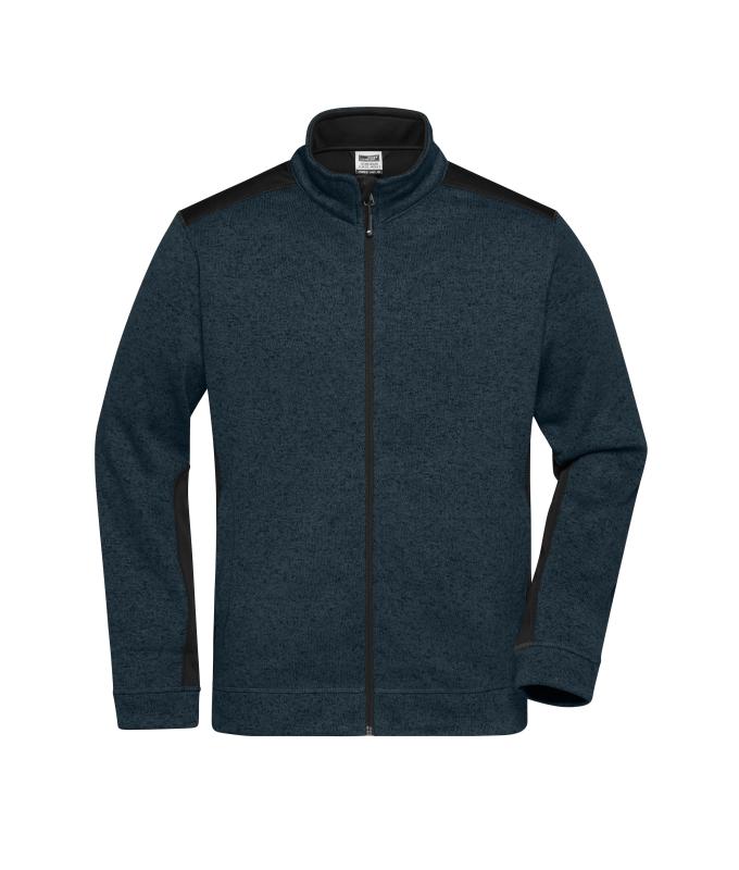 Men Men's Knitted Workwear Fleece Jacket - STRONG - Navy/navy 8537