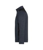 Herren Men's Knitted Workwear Fleece Jacket - STRONG - Carbon-melange/black 8537