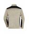 Herren Men's Knitted Workwear Fleece Jacket - STRONG - Stone-melange/black 8537