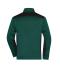 Men Men's Knitted Workwear Fleece Jacket - STRONG - Dark-green-melange/black 8537