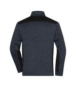 Men Men's Knitted Workwear Fleece Jacket - STRONG - Carbon-melange/black 8537