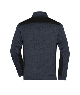 Men Men's Knitted Workwear Fleece Jacket - STRONG - Carbon-melange/black 8537