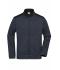 Men Men's Knitted Workwear Fleece Jacket - STRONG - Carbon-melange/black 8537