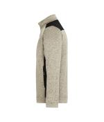 Men Men's Knitted Workwear Fleece Jacket - STRONG - Stone-melange/black 8537