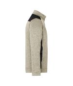 Men Men's Knitted Workwear Fleece Jacket - STRONG - Stone-melange/black 8537