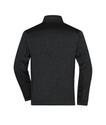 Herren Men's Knitted Workwear Fleece Jacket - STRONG - Black/black 8537