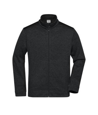 Herren Men's Knitted Workwear Fleece Jacket - STRONG - Black/black 8537