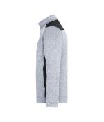 Herren Men's Knitted Workwear Fleece Jacket - STRONG - White-melange/carbon 8537