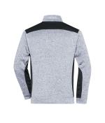 Herren Men's Knitted Workwear Fleece Jacket - STRONG - White-melange/carbon 8537