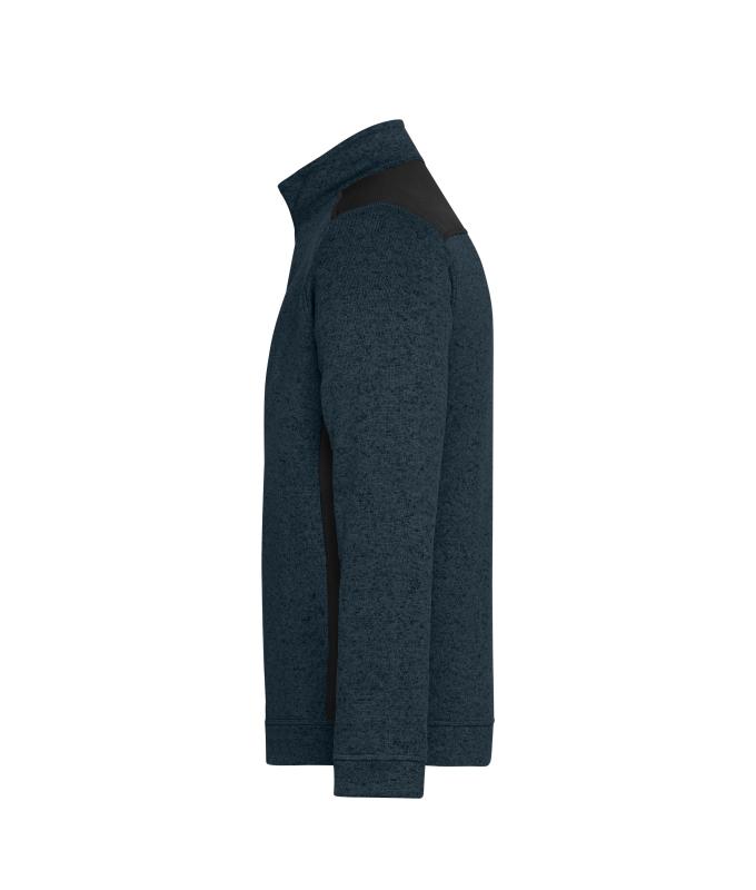 Unisex Men's Knitted Workwear Fleece Half-Zip - STRONG - Navy/navy 8538