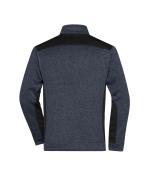 Unisex Men's Knitted Workwear Fleece Half-Zip - STRONG - Carbon-melange/black 8538