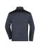 Unisex Men's Knitted Workwear Fleece Half-Zip - STRONG - Carbon-melange/black 8538